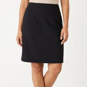 Ann Taylor LOFT Black Pencil Knee Length Lined Skirt Women Size 6